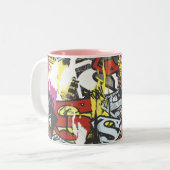 Supergirl Comic Captern Muster 7 Zweifarbige Tasse (Vorderseite Links)