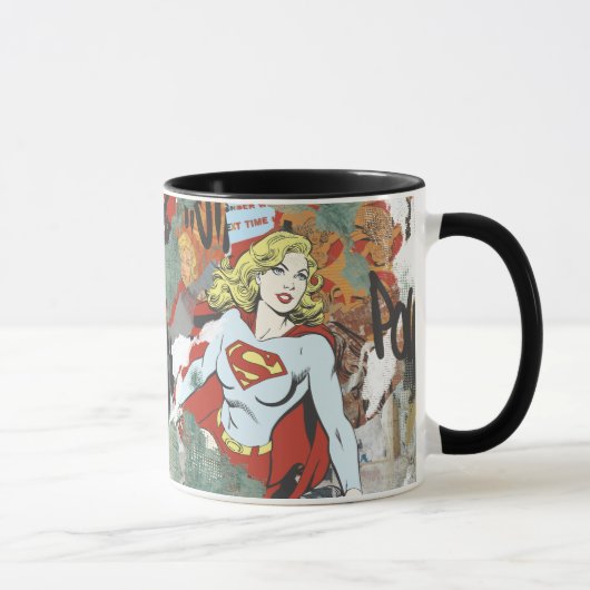 Supergirl Comic-Kapriolen-Muster 8 Tasse (Rechts)