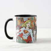 Supergirl Comic-Kapriolen-Muster 8 Tasse (Links)