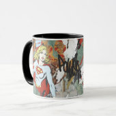 Supergirl Comic-Kapriolen-Muster 8 Tasse (Vorderseite Links)