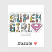 Supergirl-Comic-Logo Aufkleber (Blatt)