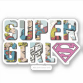 Supergirl-Comic-Logo Aufkleber (Vorderseite)