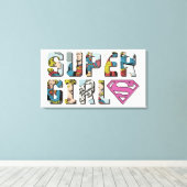 Supergirl-Comic-Logo Leinwanddruck (Insitu (Holzboden))