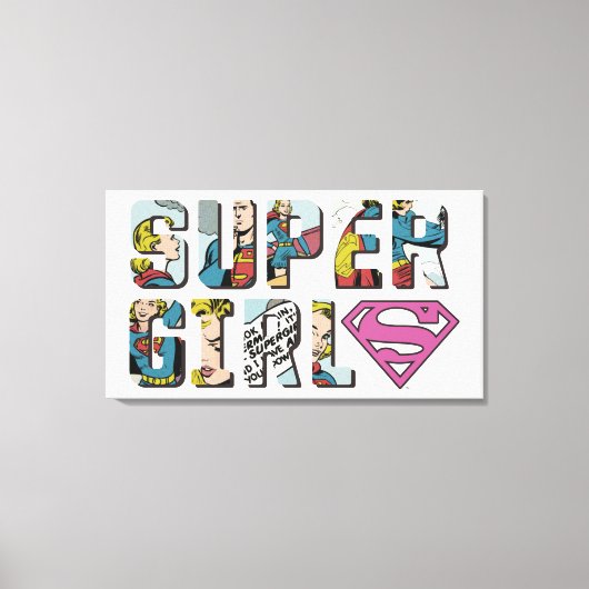 Supergirl-Comic-Logo Leinwanddruck (Vorderseite)