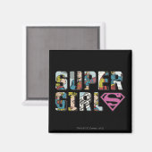 Supergirl-Comic-Logo Magnet (Vorderseite/Rückseite)