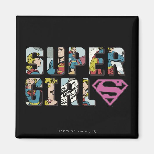 Supergirl-Comic-Logo Magnet (Vorne)