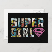 Supergirl-Comic-Logo Postkarte (Vorne/Hinten)