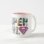 Supergirl-Comic-Logo Zweifarbige Tasse (VorderseiteRechts)