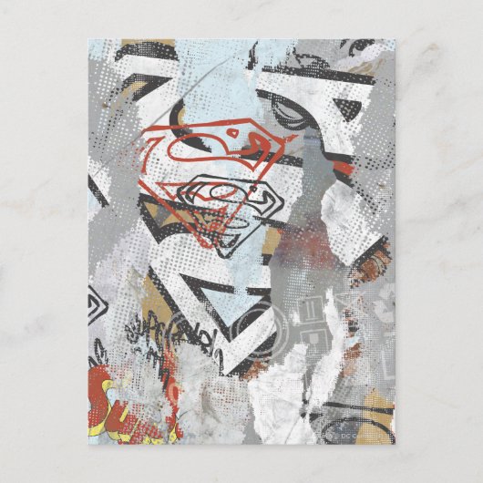 Supergirl-Comic Muster 1 Postkarte (Vorderseite)