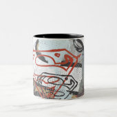Supergirl-Comic Muster 1 Zweifarbige Tasse (Mittel)