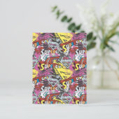 Supergirl-Comic Muster 4 Postkarte (Stehend Vorderseite)