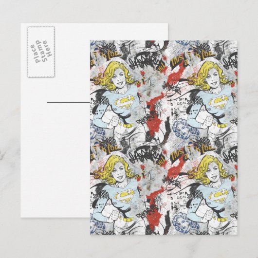 Supergirl-Comic Muster 9 Postkarte (Vorne/Hinten)