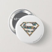 Supergirl Comic Strip Logo Button (Vorne & Hinten)