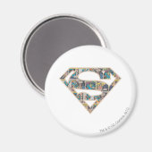 Supergirl Comic Strip Logo Magnet (Vorderseite/Rückseite)