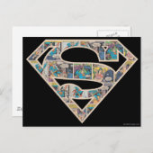 Supergirl-Comic-Strip-Logo Postkarte (Vorne/Hinten)