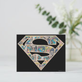 Supergirl-Comic-Strip-Logo Postkarte (Stehend Vorderseite)