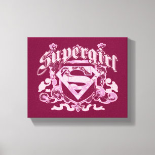 Supergirl Crest Design Leinwanddruck