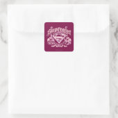 Supergirl Crest Design Quadratischer Aufkleber (Tasche)