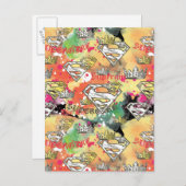Supergirl Crown Pattern Postkarte (Vorne/Hinten)