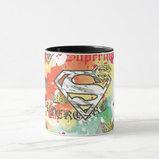 Supergirl Crown Pattern Tasse (Zentrum)