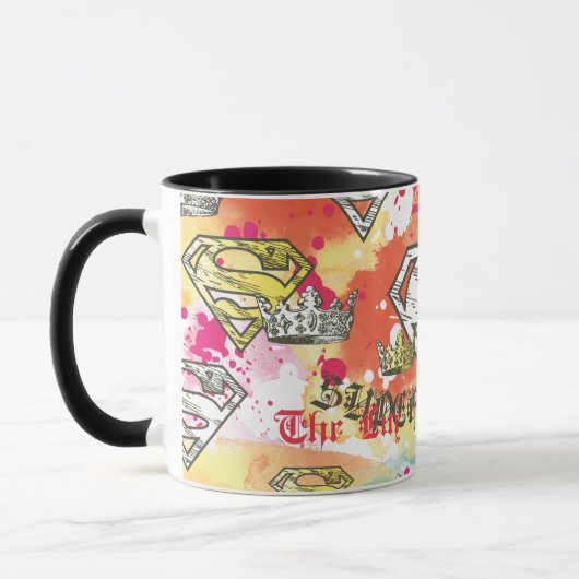 Supergirl Crown Pattern Tasse (Links)
