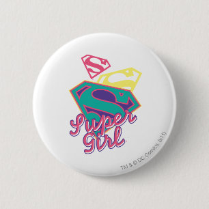 Supergirl Cursive Button