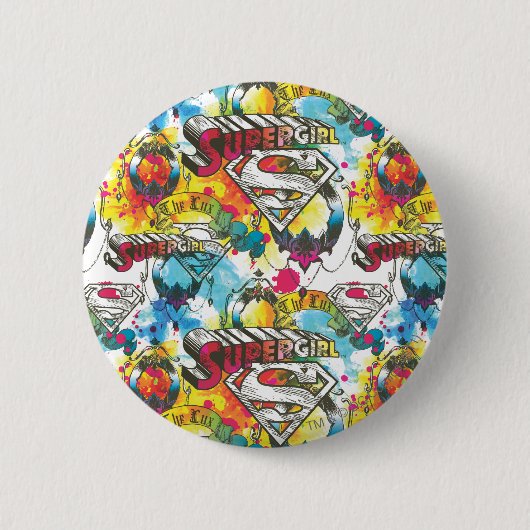 Supergirl Das Lux Muster Button (Vorderseite)
