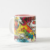 Supergirl Das Lux Muster Zweifarbige Tasse (Vorderseite Links)