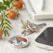 Supergirl Destroys Boulder Schlüsselanhänger (Seite)