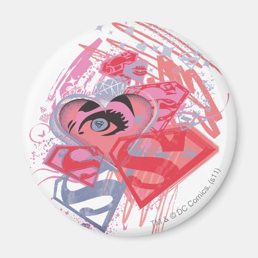 Supergirl Diamonds and Lips Magnet (Vorne)