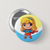 Supergirl "Die Zukunft ist weiblich" Button (Vorne & Hinten)