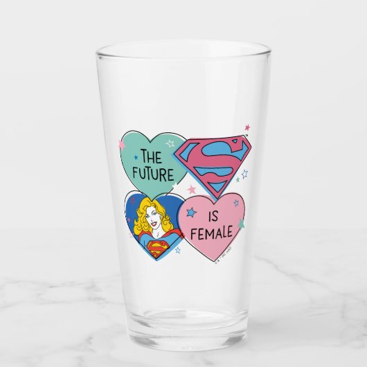 Supergirl "Die Zukunft ist weiblich" Glas (Vorderseite)
