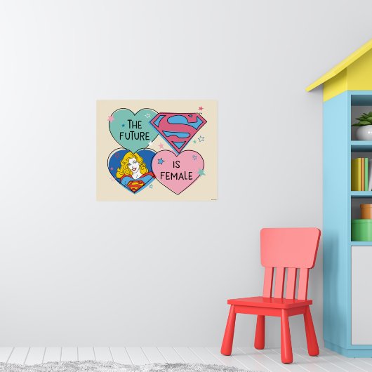 Supergirl "Die Zukunft ist weiblich" Poster (Kinderzimmer 1)