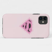 Supergirl Distressed Logo Schwarz und Rosa Case-Mate iPhone Hülle (Rückseite (Horizontal))