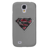 Supergirl Distressed Logo Schwarz und Rot Case-Mate Samsung Galaxy Hülle (Rückseite)