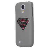Supergirl Distressed Logo Schwarz und Rot Case-Mate Samsung Galaxy Hülle (Rückseite Links)
