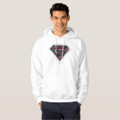 Supergirl Distressed Logo Schwarz und Rot Hoodie (Vorne ganz)
