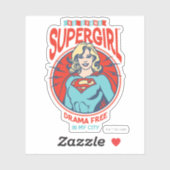 Supergirl Drama frei in meiner Stadt Aufkleber (Blatt)