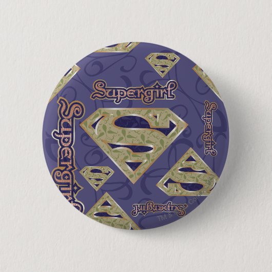 Supergirl-Extravagant-Logo-Collage Button (Vorderseite)