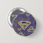 Supergirl-Extravagant-Logo-Collage Button (Vorne & Hinten)