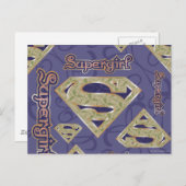 Supergirl-Extravagant-Logo-Collage Postkarte (Vorne/Hinten)
