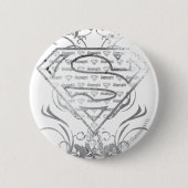 Supergirl-Extravagant-Silber-Logo Button (Vorderseite)