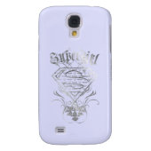 Supergirl-Extravagant-Silber-Logo Case-Mate Samsung Galaxy Hülle (Rückseite)