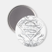 Supergirl-Extravagant-Silber-Logo Magnet (Vorderseite/Rückseite)