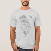 Supergirl-Extravagant-Silber-Logo T-Shirt (Vorderseite)