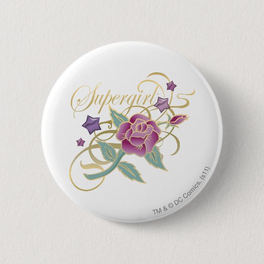 Supergirl Extravagante Rose Button (Vorderseite)