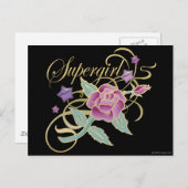 Supergirl Extravagante Rose Postkarte (Vorne/Hinten)