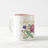Supergirl Extravagante Rose Zweifarbige Tasse (Vorderseite Links)