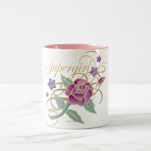 Supergirl Extravagante Rose Zweifarbige Tasse (Mittel)