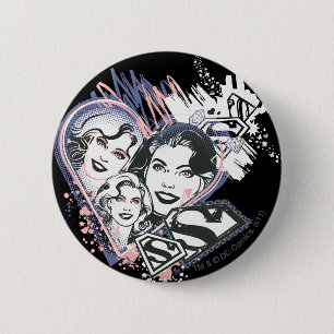 Supergirl Face Collage Button